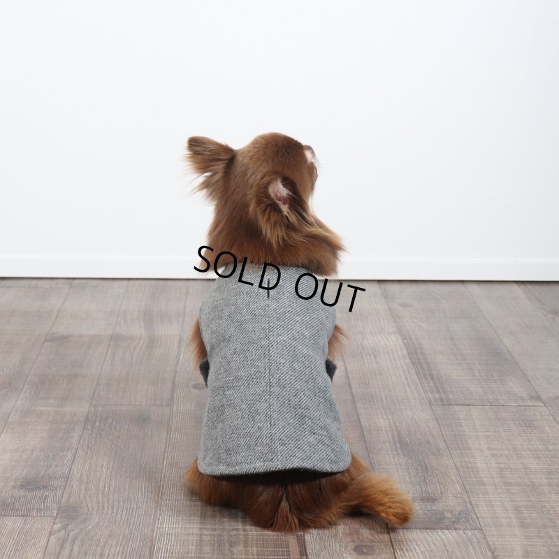 画像7: コットンツイードコート（グレー）※お洋服が苦手なわんちゃんやシニアなわんちゃんにもおすすめです (7)