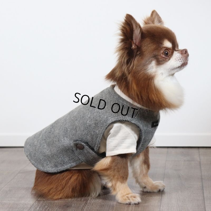 画像18: コットンツイードコート（グレー）※お洋服が苦手なわんちゃんやシニアなわんちゃんにもおすすめです (18)