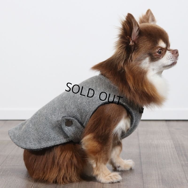 画像10: コットンツイードコート（グレー）※お洋服が苦手なわんちゃんやシニアなわんちゃんにもおすすめです (10)