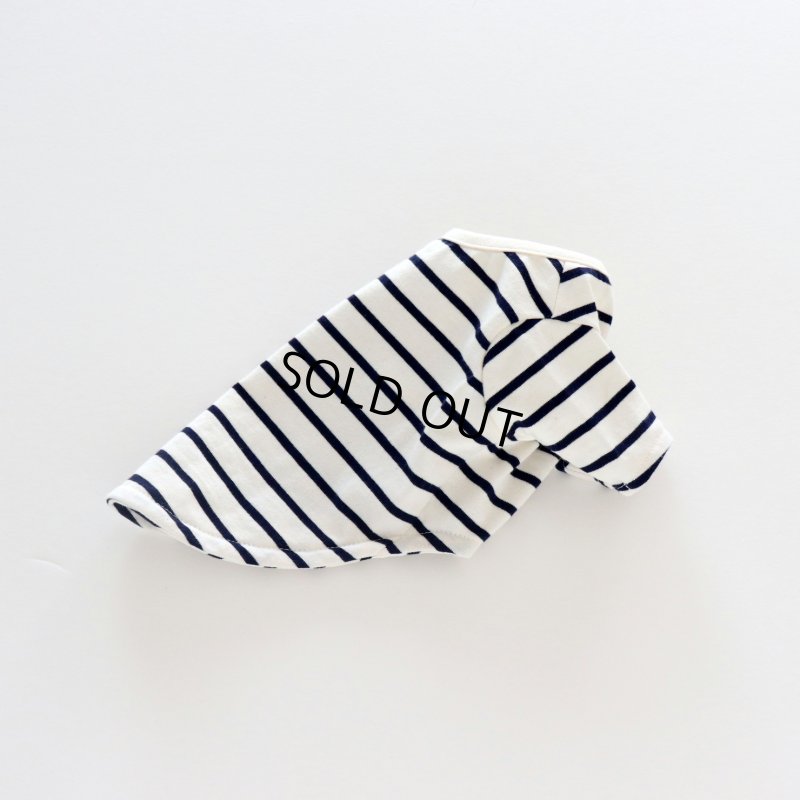 画像31: 薄手なボーダーカットソー（ネイビー×生成り） (31)