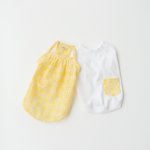 画像6: ワンピース生地のポケット付きタンクトップ／Tシャツ（ホワイト／グレー） (6)