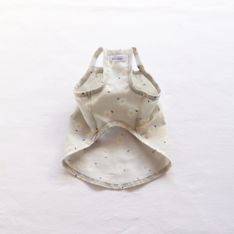 画像15: さわやかなマーガレット柄のキャミワンピース（グレー×ホワイトマーガレット） (15)