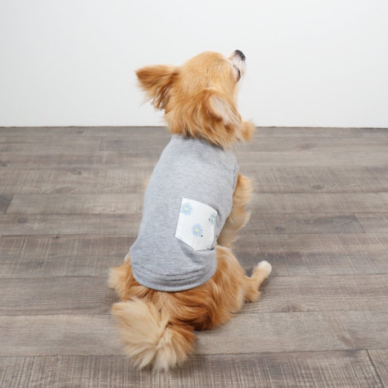 画像8: ワンピース生地のポケット付きタンクトップ／Tシャツ（ホワイト／グレー） (8)