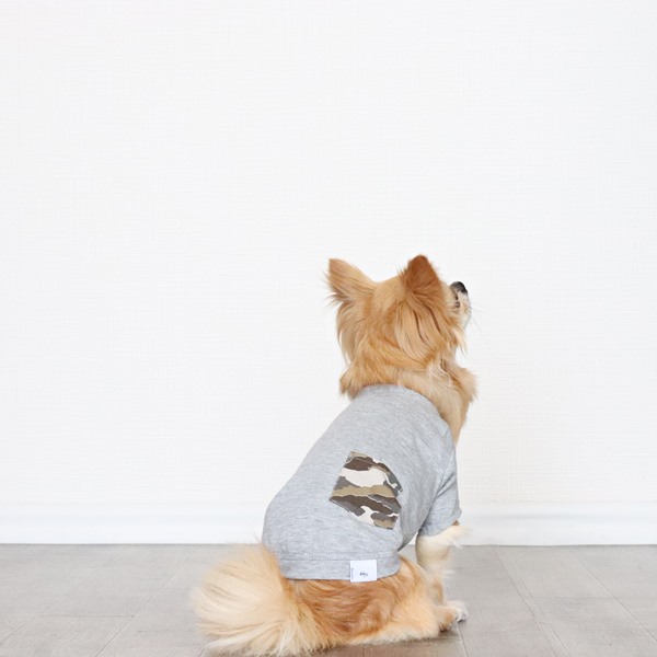 画像15: 蚊よけ生地のTシャツ（カモフラポケット×グレー） (15)