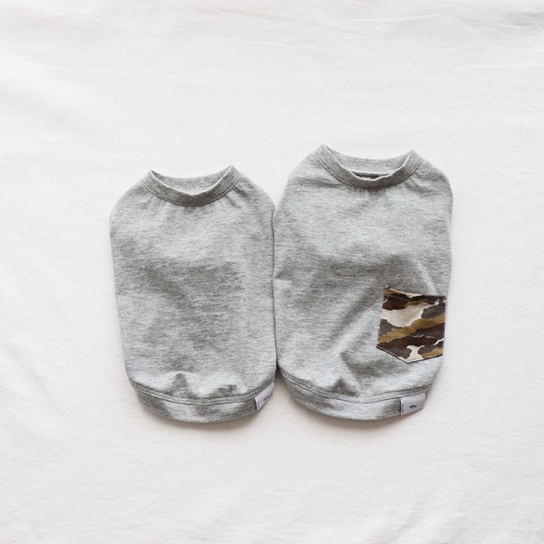 画像18: 蚊よけ生地のTシャツ（カモフラポケット×グレー） (18)