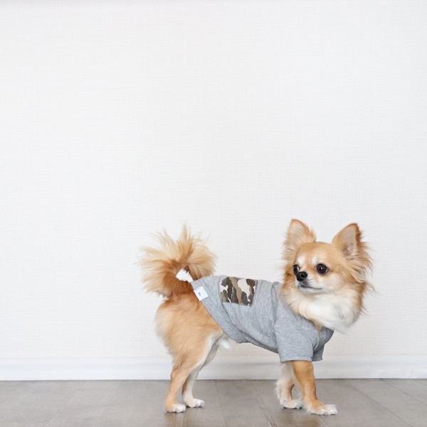 画像9: 蚊よけ生地のTシャツ（カモフラポケット×グレー） (9)